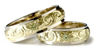 39678円 ペアリング ハワイアンジュエリー ペリドット リング