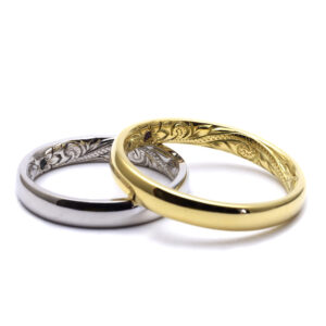 ハワイアンジュエリー 結婚指輪 ウェリアナ 内彫りリング 幅3mm